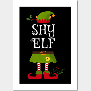 Shy Elf Shirt , Family Matching Group Christmas Shirt, Matching T Shirt for Family, Family Reunion Shirts Posters and Art